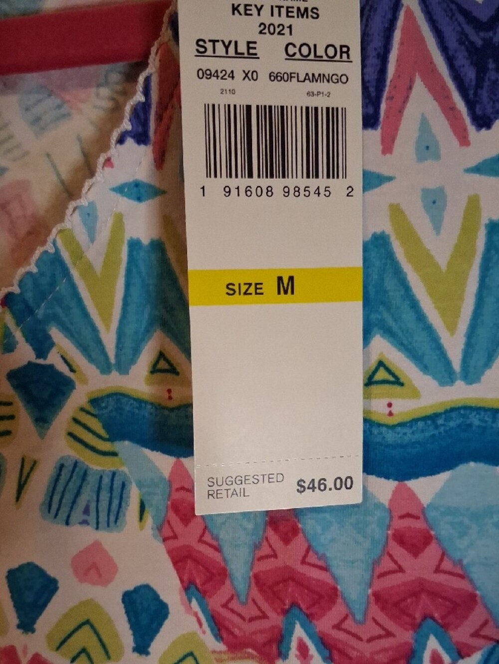 Alfred Dunner Multicolor Geometric Print Tank Top - Picture 7 of 11
